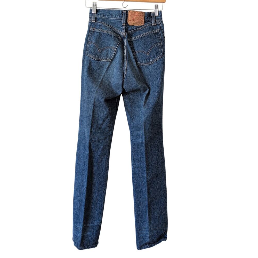 VTG 1980s Levis Worn Denim Made in USA High Waist Button Fly Mom Jeans 24x33